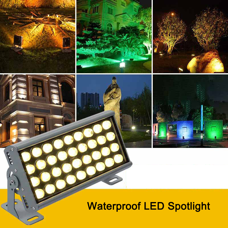 AC220V 24/36/48/96W Single Color Outdoor Waterproof Building Body Lighting LED Spotlight